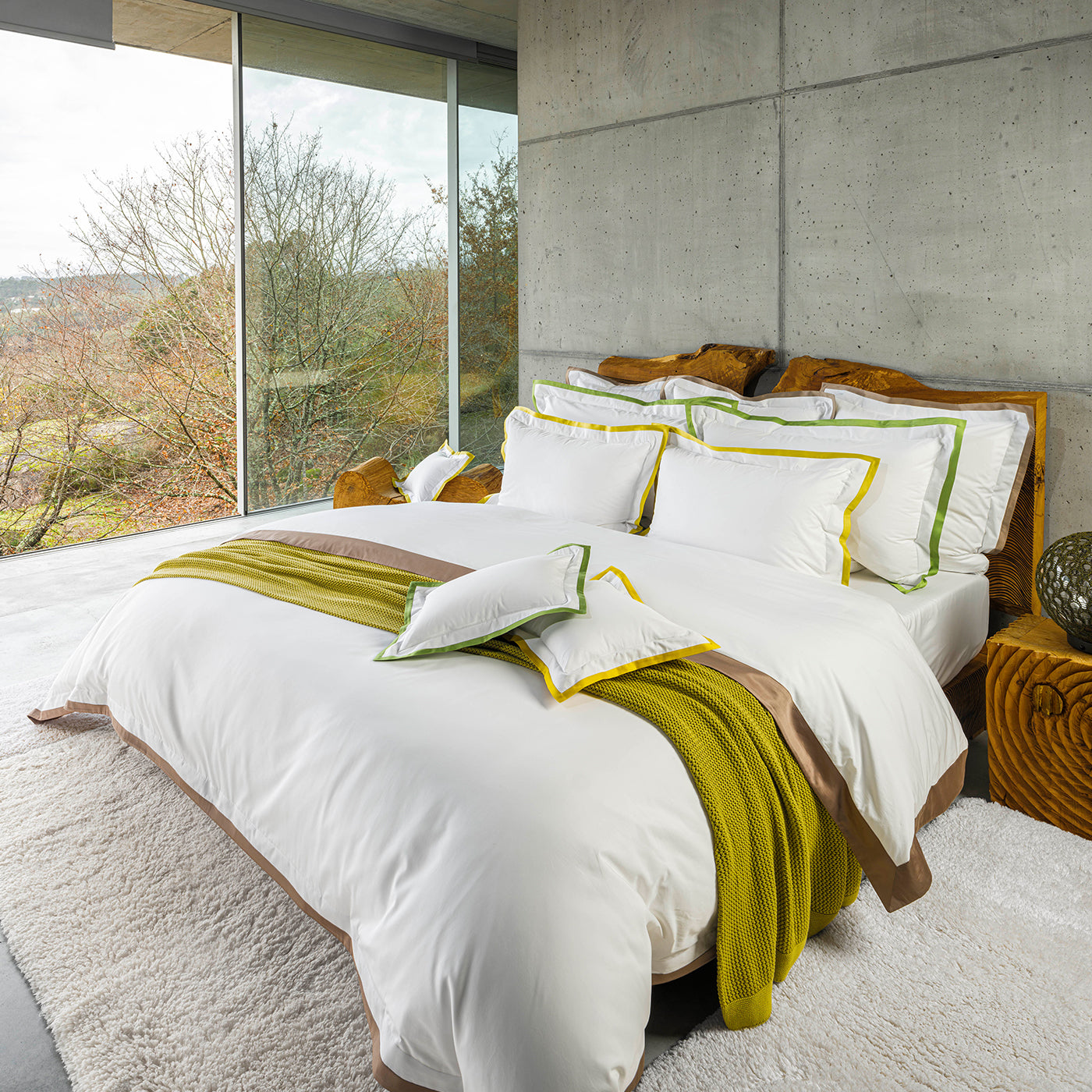 Housse de couette Hella en satin 700 fils au pouce 